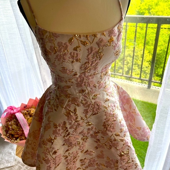 😍🌸New with out Tag B Darlin Pink and Red Pleated A-Line Sundress😍 - Picture 6 of 12